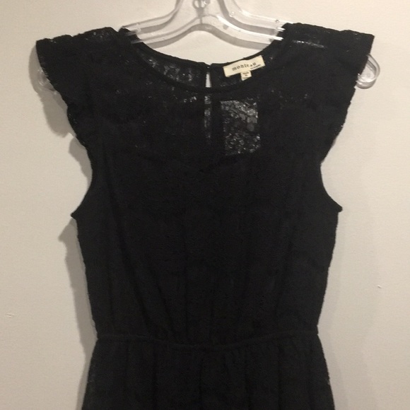 MONTEAU Cap Sleeve Lined Black Lace Dress Size S - Picture 3 of 12